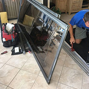 sliding glass door frame repair Willows